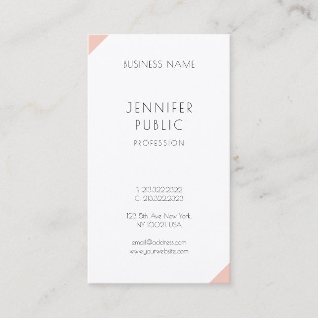 Tarjeta De Visita Plantilla profesional Minimalista moderna elegante (Anverso)