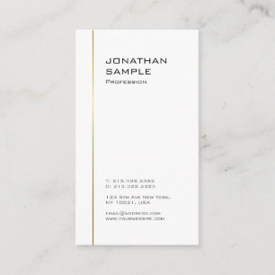 Tarjeta De Visita Plantilla profesional moderna de oro Minimalista b