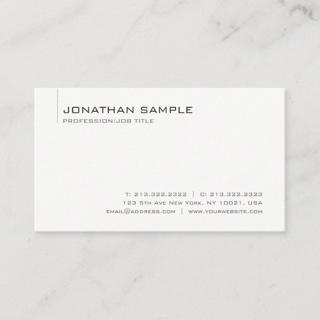 Tarjeta De Visita Plantilla profesional moderna de personalizado Min (Anverso)