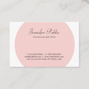 Tarjeta De Visita Plantilla profesional moderna elegante Rubor rosa