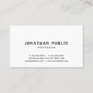 Tarjeta De Visita Plantilla Profesional Moderna Simple Elegante de M