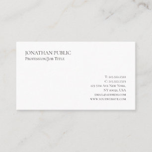 Tarjeta De Visita Plantilla Profesional Simple Elegante Moderna