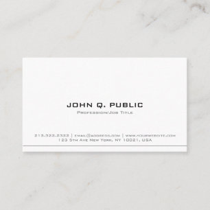 Tarjeta De Visita Plantilla Profesional Simple Elegante Moderna