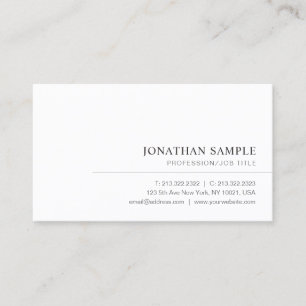 Tarjeta De Visita Plantilla profesional simple elegante moderna pers