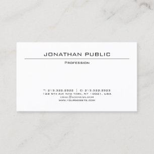 Tarjeta De Visita Plantilla profesional simple elegante moderna pers