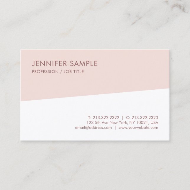 Tarjeta De Visita Plantilla profesional simple moderna elegante de (Anverso)