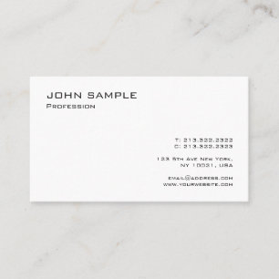 Tarjeta De Visita Plantilla profesional simple moderna y elegante