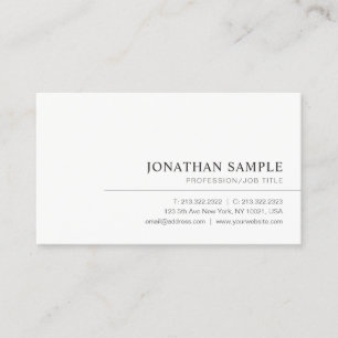 Tarjeta De Visita Plantilla profesional simple moderna y elegante