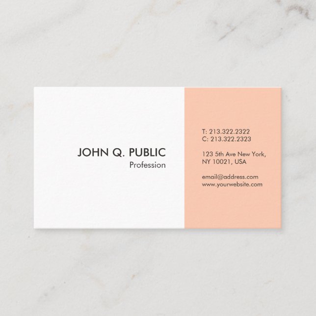 Tarjeta De Visita Plantilla profesional simple moderna y elegante (Anverso)