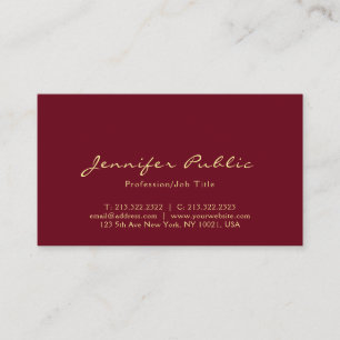 Tarjeta De Visita Plantilla profesional simple moderna y elegante