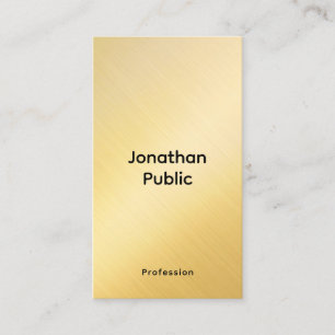 Tarjeta De Visita Plantilla promocional elegante Elite Faux Gold