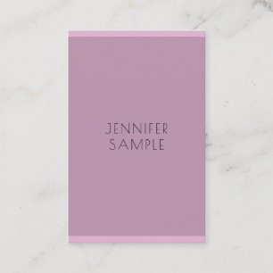 Tarjeta De Visita Plantilla Purple profesional simple y elegante