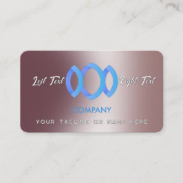 Tarjeta De Visita Plantilla Rosa de Polvo Metálico con Gradiente Mod