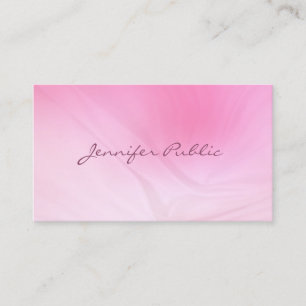 Tarjeta De Visita Plantilla rosa elegante Script manuscrito moderno