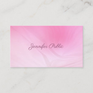 Tarjeta De Visita Plantilla rosa manuscrita elegante profesional