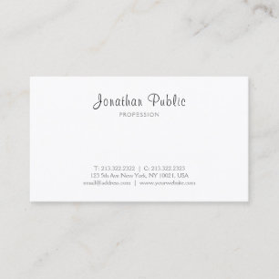 Tarjeta De Visita Plantilla sencilla elegante y creativa Minimalista