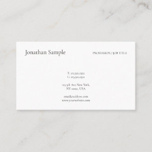 Tarjeta De Visita Plantilla Simple Moderna Chic Profesional