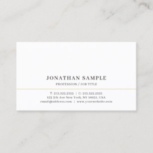 Tarjeta De Visita Plantilla simple moderna elegante personalizada pr