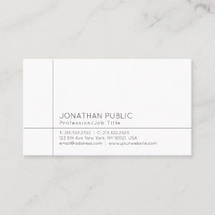 Tarjeta De Visita Plantilla Simple Moderna Elegante Profesional
