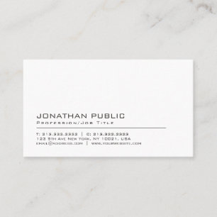 Tarjeta De Visita Plantilla simple moderna elegante profesional pers
