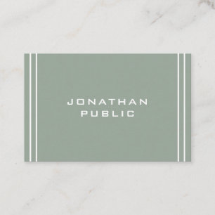 Tarjeta De Visita Plantilla simple moderna Elegante Profesional Verd