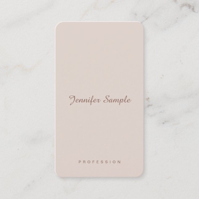Tarjeta De Visita Plantilla simple moderna profesional Chic Script (Anverso)