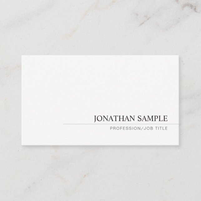 Tarjeta De Visita Plantilla simple profesional minimalista moderna (Anverso)