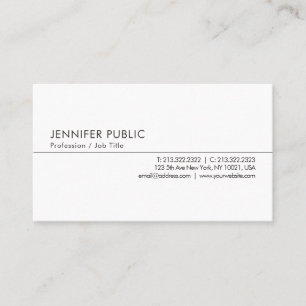 Tarjeta De Visita Plantilla simple profesional personalizada
