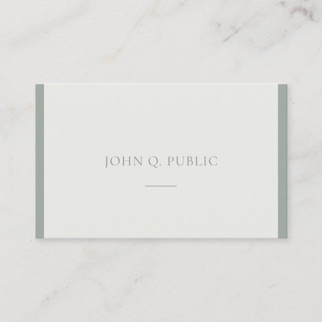 Tarjeta De Visita Plantilla verde de diseño simple profesional moder (Anverso)
