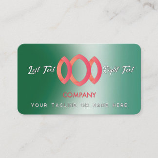 Tarjeta De Visita Plantilla verde metálica de degradado moderno