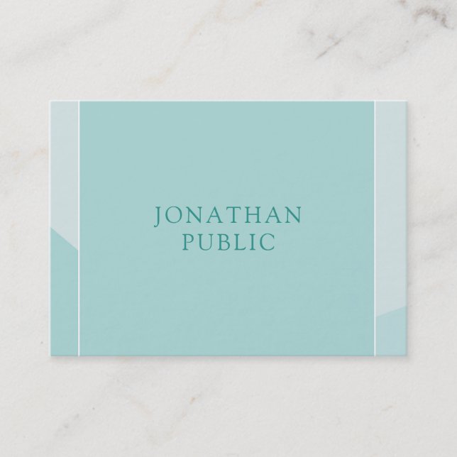 Tarjeta De Visita Plantilla verde simple profesional moderna y elega (Anverso)