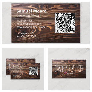 Tarjeta De Visita Plantillas Carpintero Ebanistas Aserradero