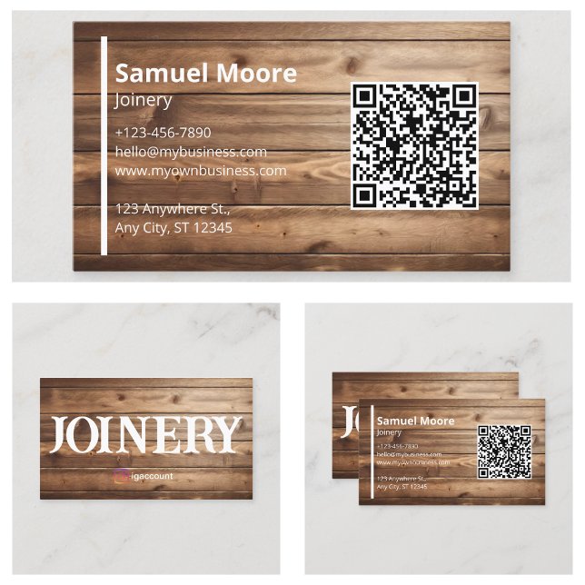 Tarjeta De Visita Plantillas de carpintería profesional (Professional Joinery Templates Business Card
)