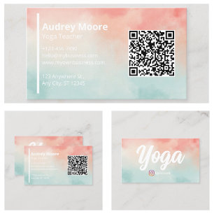 Tarjeta De Visita Plantillas de Diseños para Profesores de Yoga Prof