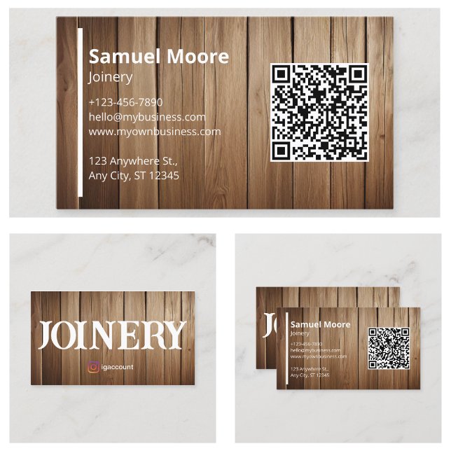 Tarjeta De Visita Plantillas de ensamblaje (Joinery Templates Business Card
)