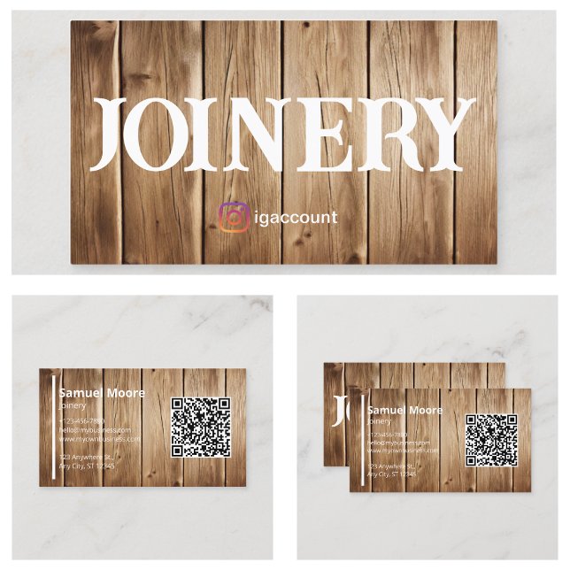 Tarjeta De Visita Plantillas de ensamblaje para carpintería (Woodworkers Joinery Templates Business Card
)