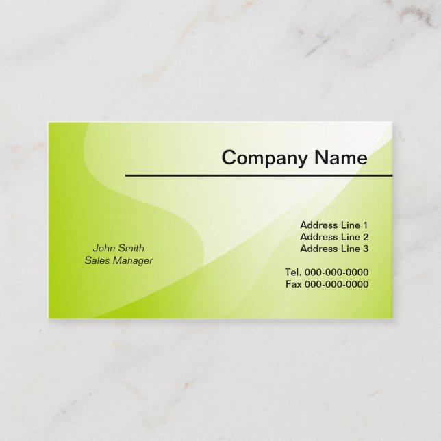 Tarjeta De Visita Plantillas de fondo de degradado (Anverso)