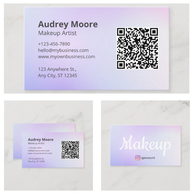 Tarjeta De Visita Plantillas de maquillaje de artistas (Makeup Artist Templates Business Card
)