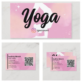 Tarjeta De Visita Plantillas de profesores de yoga espiritual
