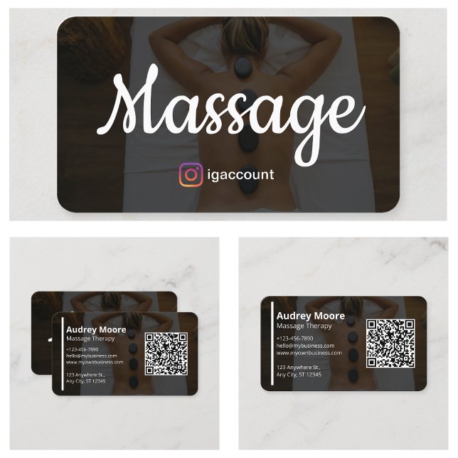 Tarjeta De Visita Plantillas de Terapia de Masaje (Massage Therapy Templates Business Card
)
