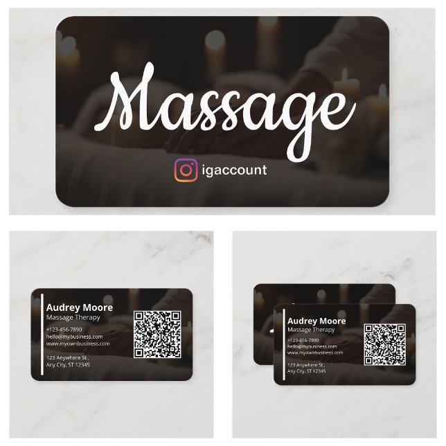 Tarjeta De Visita Plantillas de Terapia de Masaje Terapistas de Masa (Massage Therapy Templates Massage Therapists Business Card
)