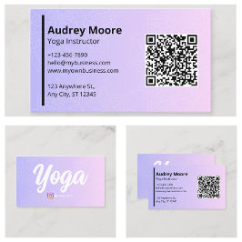 Tarjeta De Visita Plantillas de Yoga Studio