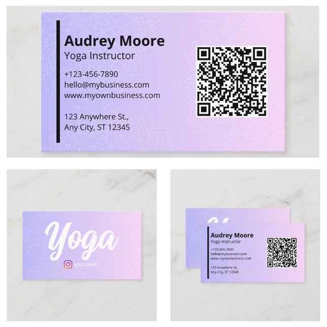Tarjeta De Visita Plantillas de Yoga Studio (Yoga Studio Templates Business Card
)