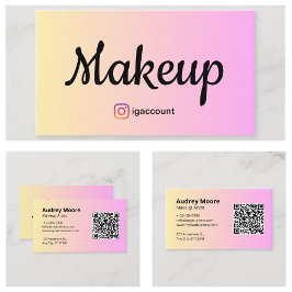 Tarjeta De Visita Plantillas maquillaje Artista Girly