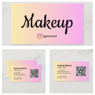 Tarjeta De Visita Plantillas maquillaje Artista Girly