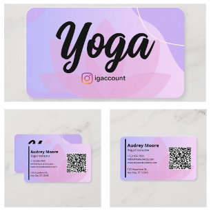 Tarjeta De Visita Plantillas modernas de instructores de yoga