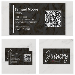 Tarjeta De Visita Plantillas modernas simples de diseño de carpinter