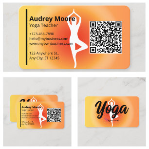 Tarjeta De Visita Plantillas para Profesores de Yoga Espiritual