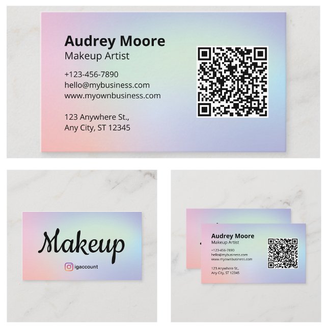 Tarjeta De Visita Plantillas profesionales de configuración única (Professional Templates Makeup Trendy Unique Business Card
)