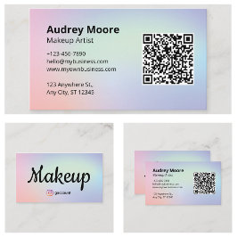 Tarjeta De Visita Plantillas profesionales de maquillaje modernas y